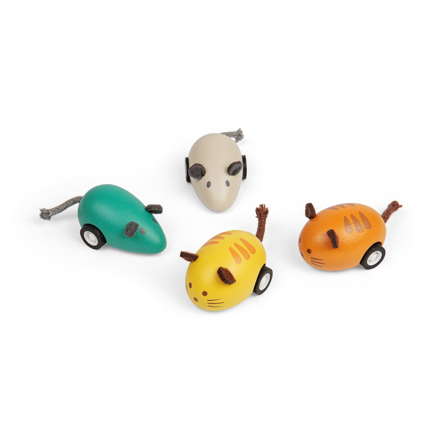 Cat & Mice Pull Backs - Orange Cat