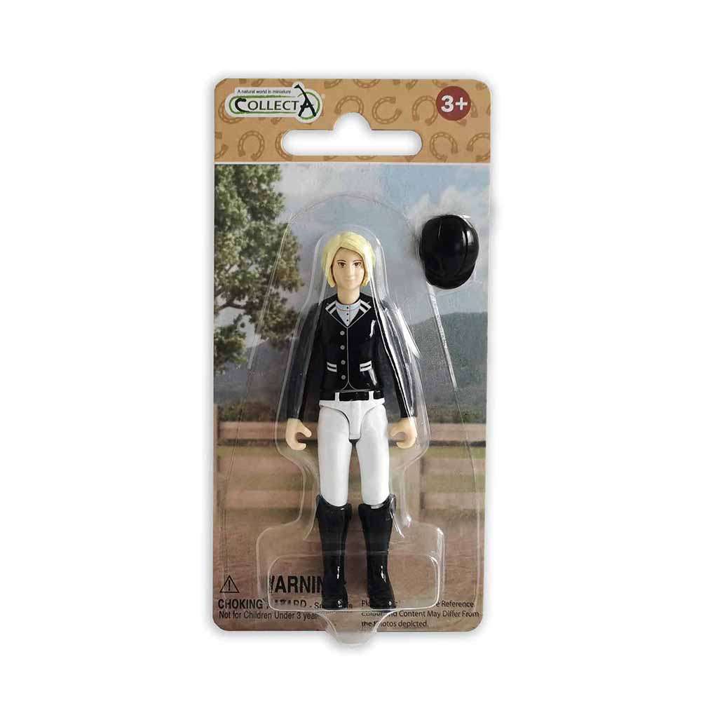 Lady Tournament Rider with Wide Brim Helmet