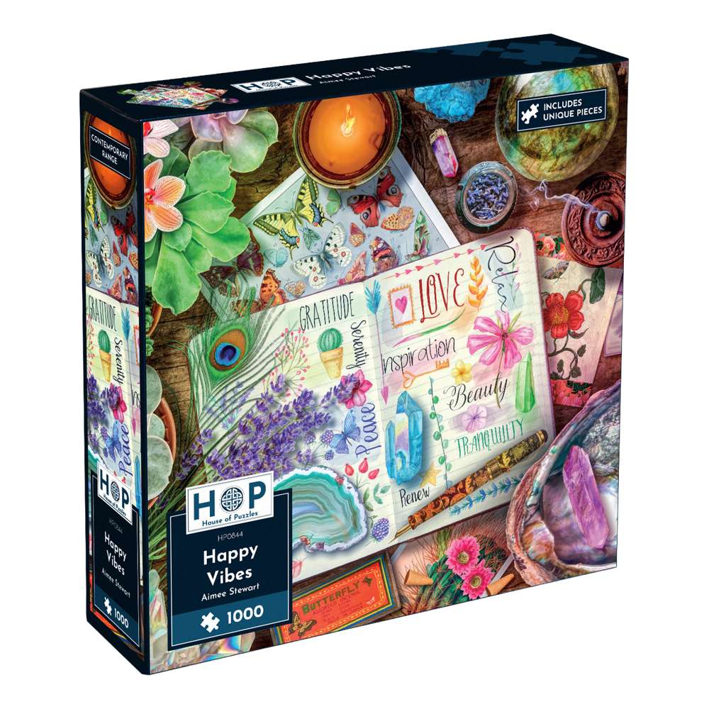 Happy Vibes 1000 Piece Jigsaw Puzzle