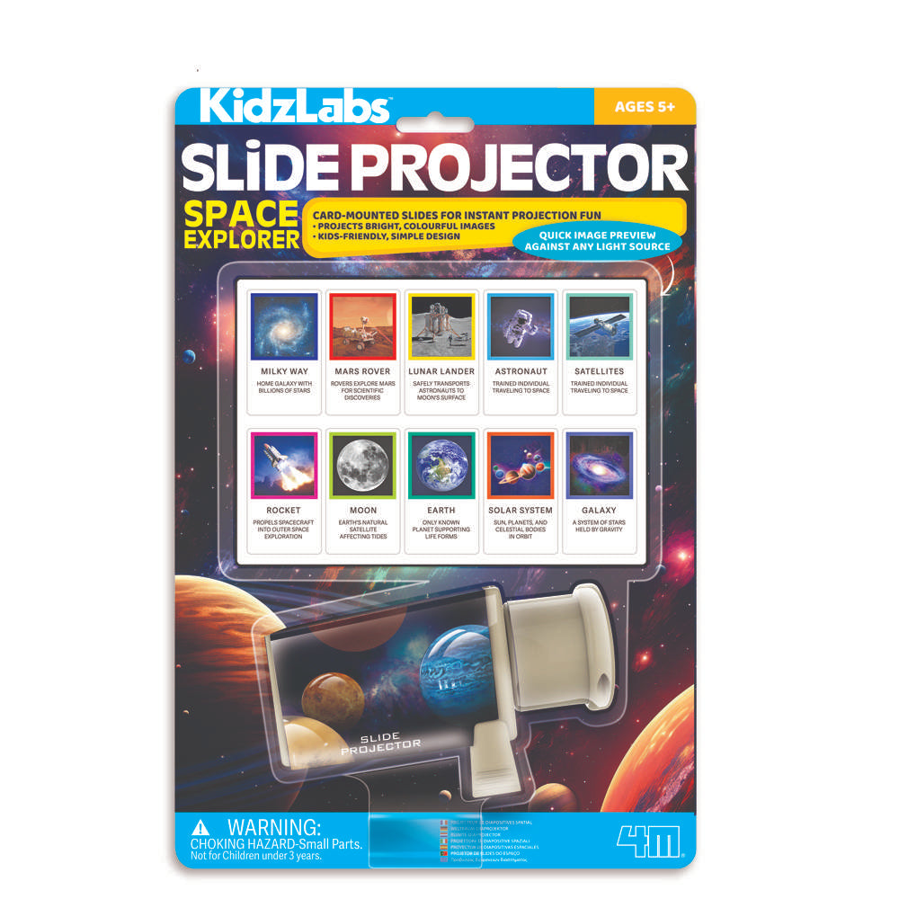 4M Slide Projector- STEM Toy Light Projectors for Kids with Space-Themed Slides