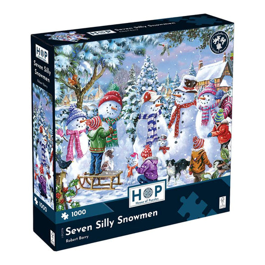 Seven Silly Snowmen 1000 Piece Puzzle