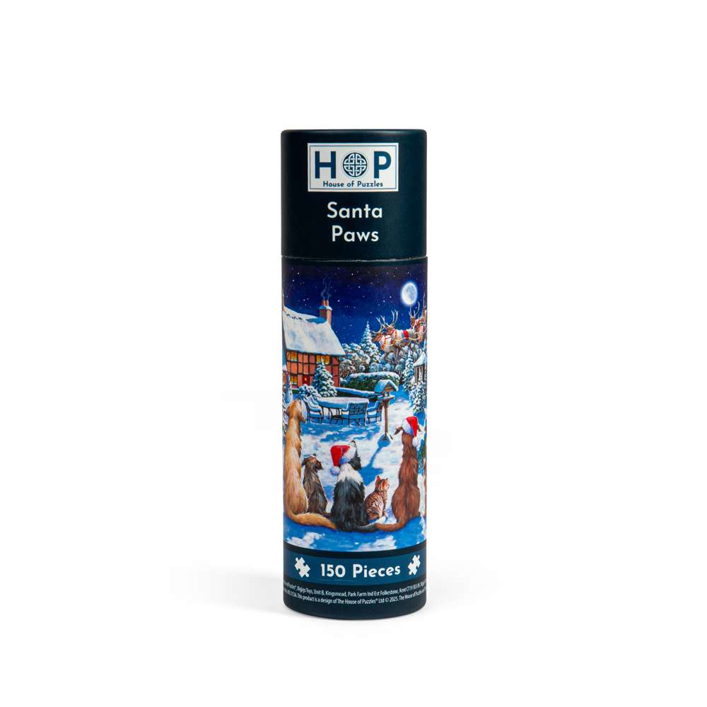 Santa Paws Puzzle Tube - 150 Piece
