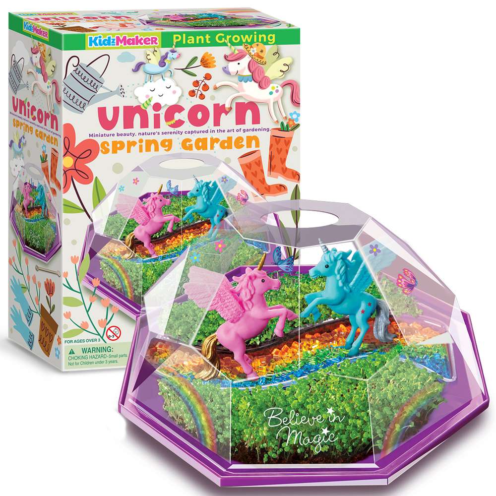 4M Unicorn Spring Garden - Kids Terrarium, Mini Greenhouse Gift for Girls & Boys